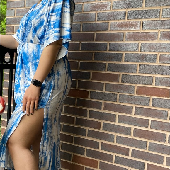 🥳Host Pick🥳NWOT Blue/White Flowy Dress - Picture 7 of 7